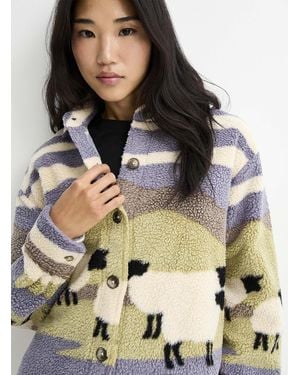Twik Oversized Fleece Overshirt - Grey