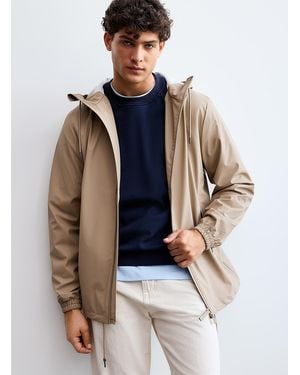 Rains Storm Breaker Cropped Raincoat - Blue