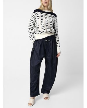 JW Anderson Imposing Belt Satiny Pant - Blue