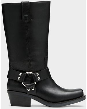 FRYE and CO Lorrie 12 Harness Boots Women - Black