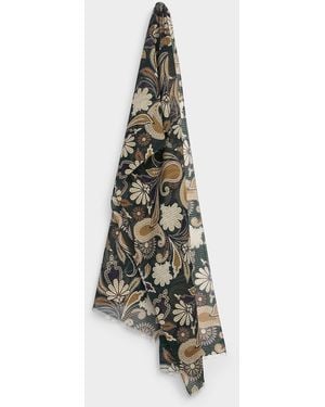 Le 31 Paisley Pattern Lightweight Silk - White