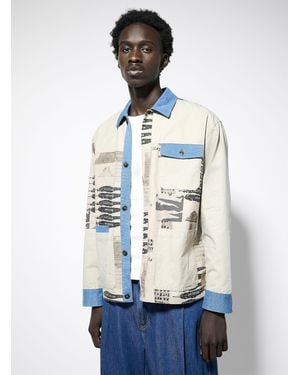 Scotch & Soda Class Of '85 Patchwork Worker Jacket - White