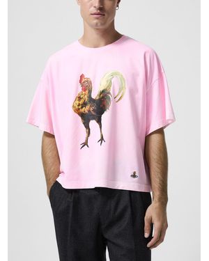 Vivienne Westwood Rooster Print Pink T