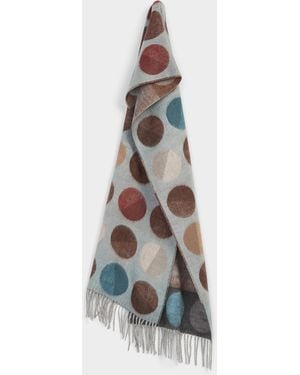 Fraas Variegated Dot Scarf - White