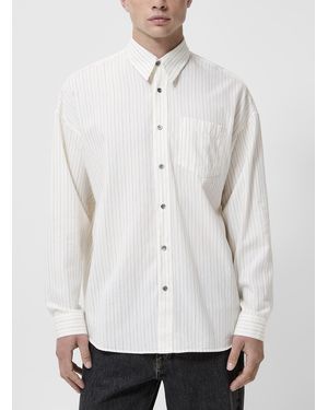 sunflower Stable Vertical Stripes Shirt - White