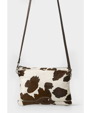 KJØRE PROJECT Cowhide Pattern Fuzzy Shoulder Bag - Multicolour