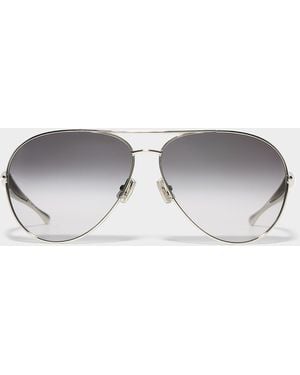 Bottega Veneta Sardines Aviator Sunglasses - Grey