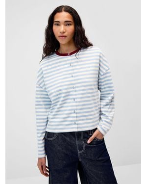 Twik Striped Boxy - White