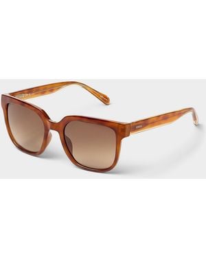 Fossil Large Square Sunglasses - Brown