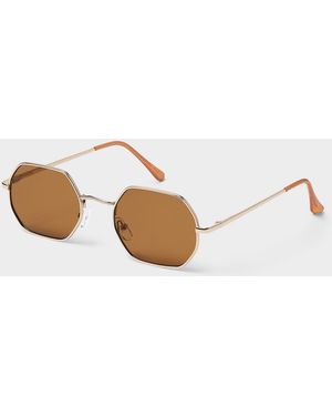 Simon's Cherie Hexagonal Sunglasses - White