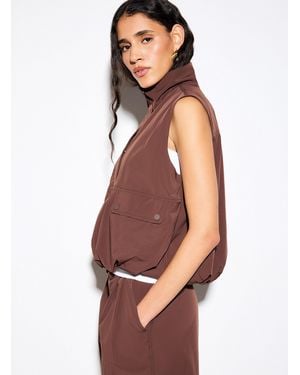 Icône Stretch Canvas Bubble Vest - Brown