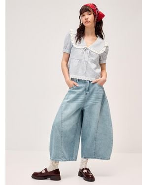 Twik Supple Denim Barrel Jean - Blue
