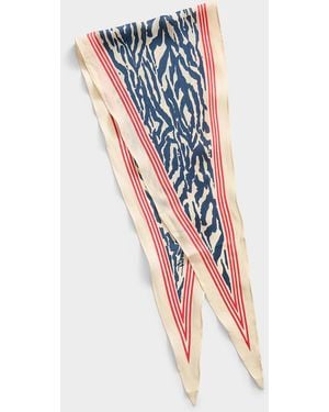 Barts Pattern And Stripes Diamond Scarf - White
