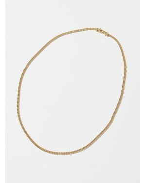 Tom Wood Small Curb Gold Necklace - White