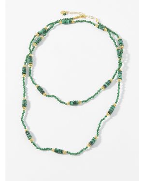 Diaperis Green Tourmaline Necklace - White