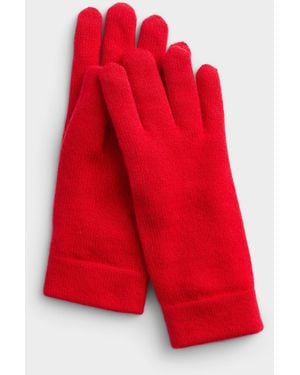 Simon's Pure Cashmere Solid Gloves - Red