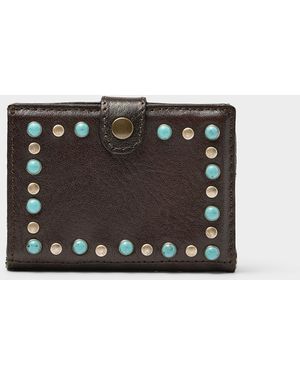 KJØRE PROJECT Turquoise Accent Miniwallet - Black