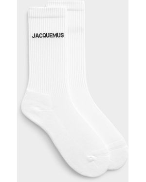 Jacquemus Signature Ribbed Socks - White
