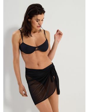 Simon's Sheer Mesh Sarong - Black
