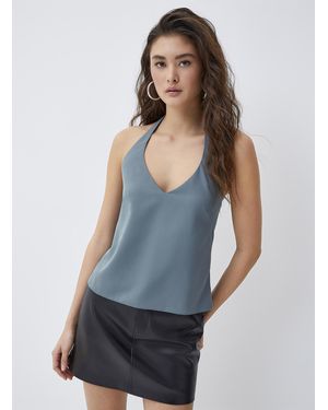 Twik Flowy Halter Cami - Blue