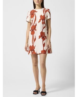 La DoubleJ Mini Swing Iris Dark Orange Dress - White