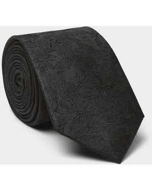 Le 31 Jacquard Foliage Emerald Tie - Black