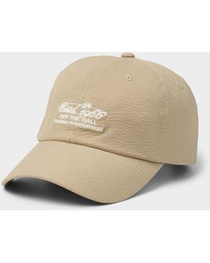 Vans Seersucker Embroidery Baseball Cap - Natural