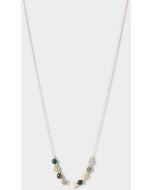 Simon's Pearl And Faceted Stones Fine Chain - White