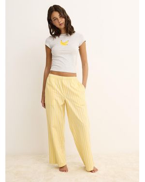 Miiyu Cute Poplin Pyjama Pant - Natural