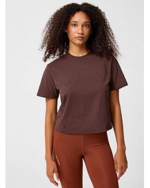 Salomon Trackline Coffee Cropped T - Red