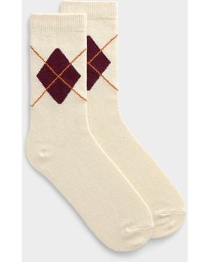 Simon's Wide Argyle Wool - Natural