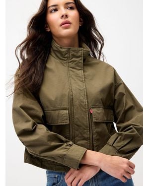 Levi's Khaki Cotton Twill Coat - Blue