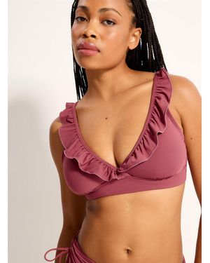 Simon's Ruffled Bralette - Red