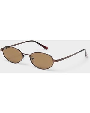 Otra Rosie Narrow Oval Sunglasses - Brown