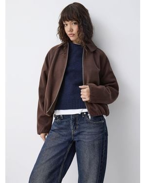 Twik Boxy Felt Jacket - Blue