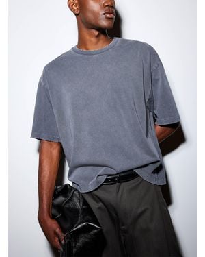 Le 31 Distressed Worn Jersey T - Grey