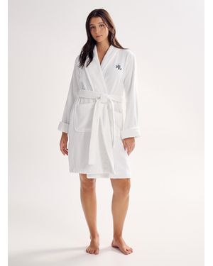 Ralph Lauren Bouclé Terry Shawl - White