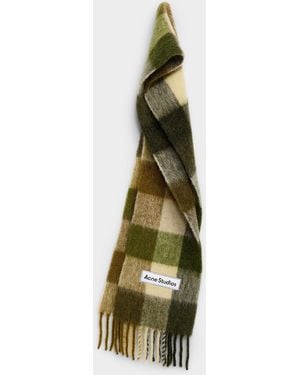 Acne Studios Fluffy Checkered Mohair - Green