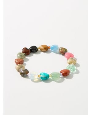 Simon's Heart Natural Stone Bracelet - Blue
