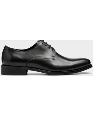 Simon's Smooth Leather Derby Shoes Men - Black