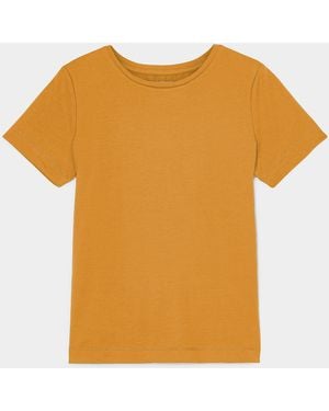 Contemporaine Solid Supima Cotton Jersey Tee - Orange