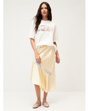 Damson Madder Asymmetrical Satin - Natural