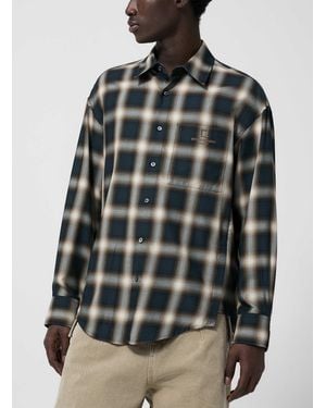 WOOYOUNGMI Embroidered Pocket Checkered Shirt - Green