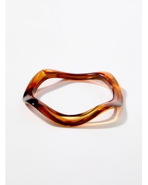 Simon's Wavy Bangle - Brown