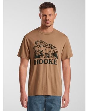 Hooké Contrast Moose Logo T - Green