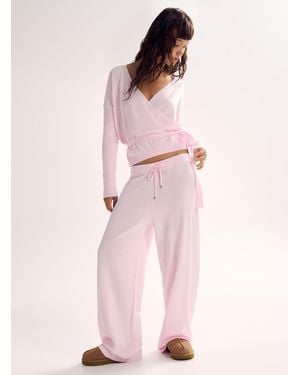 Miiyu Fine Stretch Knit Lounge Pant - Pink