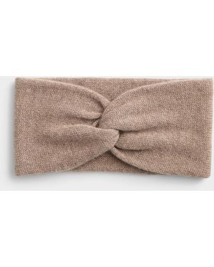 Simon's Pure Cashmere Twist Headband - Natural