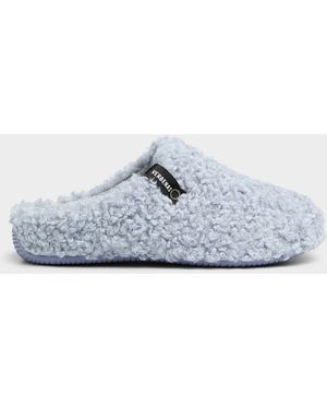 Verbenas Bouclé Mule Slippers - White