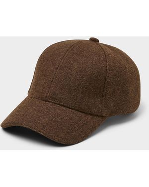 Simon's Felted Cap In Mottled Colours - Brown