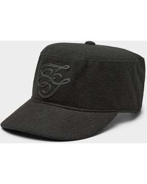 FIVE STUDIOS Logo Felt Military Cap - Black